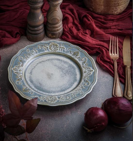 Тарелка мелкая d 21 см h 2,4 см, фарфор, Vintage