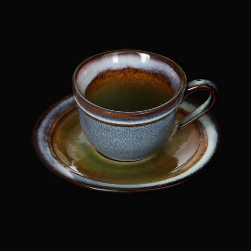 Чайная пара 290мл, синий+зеленый "Corone Verde" [HL934830+HL934840]