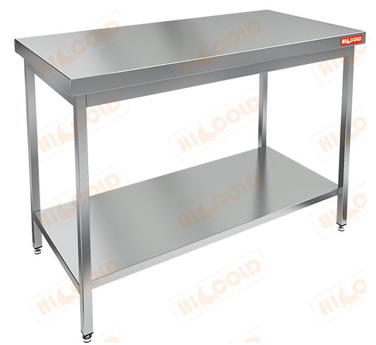 Стол островной нержавеющий HICOLD НСО-11/7П разделочный с полкой