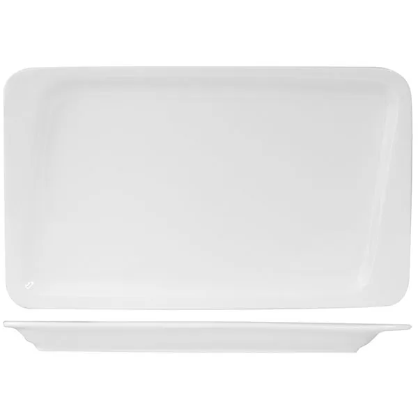 Тарелка «Кунстверк» прямоугольная фарфор ,L=25,5,B=15см белый