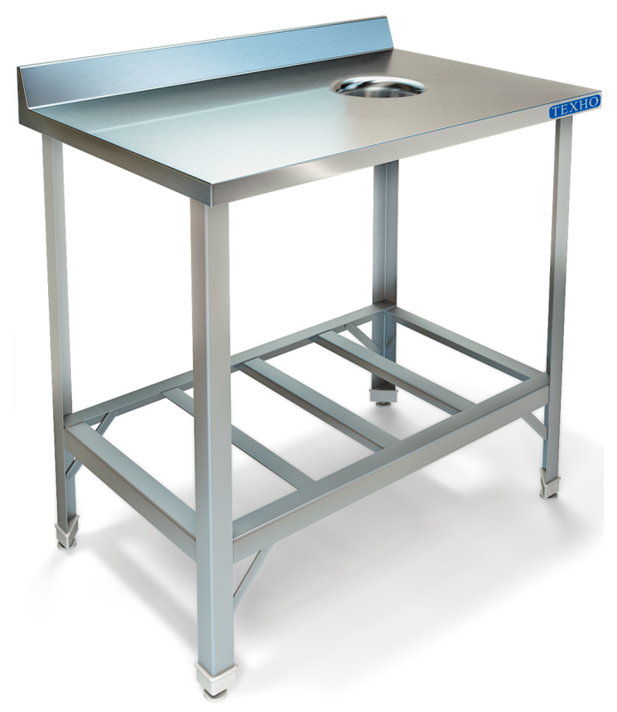 Стол для сбора отходов ТЕХНО-ТТ СПС-211/900 краш (отверстие слева/справа) пристенный