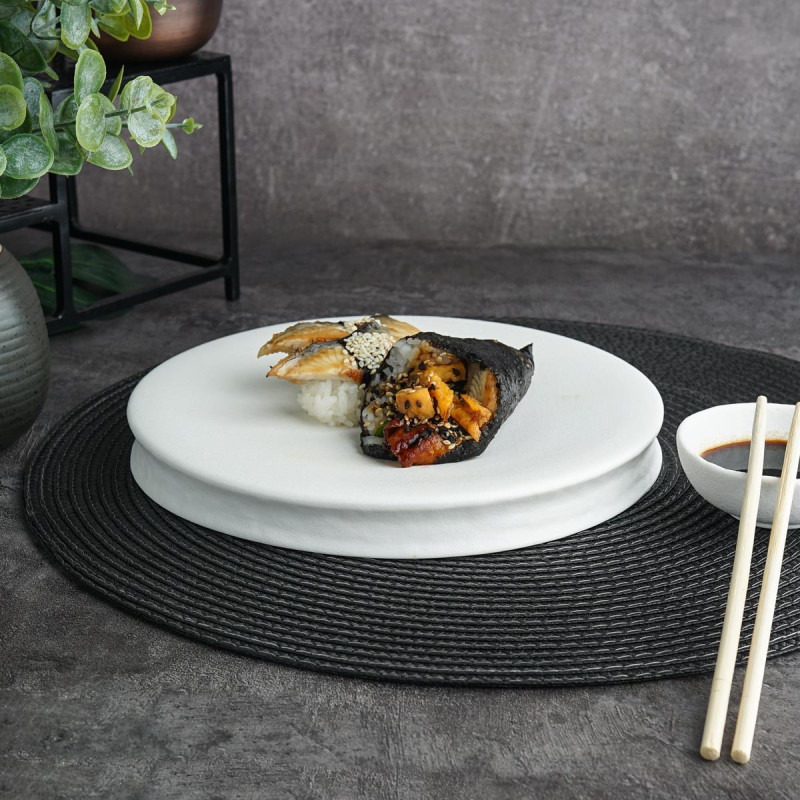 Блюдо для подачи d=22 см, фарфор,белый цвет, матовая поверхность, "Паназия" P.L.-ProffCuisine