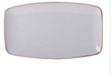 Тарелка прямоугольная 31*18 см фарфор цвет серый Seasons