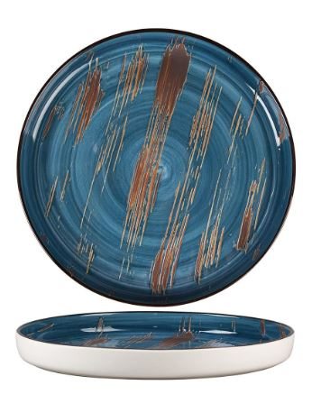 Тарелка с бортом Texture Dark Blue Lines 28 см, h 3,1 см, P.L. Proff Cuisine