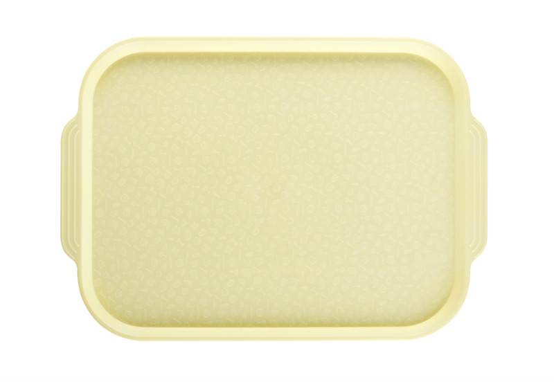 Поднос столовый 450х355 мм с ручками светло-желтый [SC505]