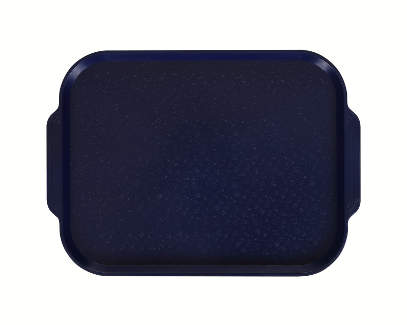 Поднос столовый 450х355 мм с ручками темно-синий [2109]