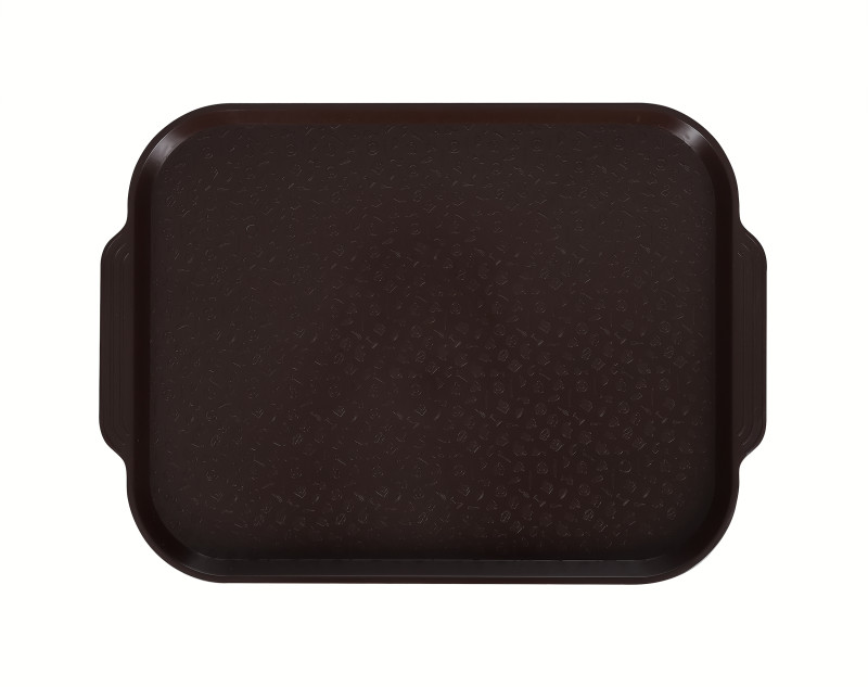 Поднос столовый 450х355 мм с ручками шоколадный [71816]