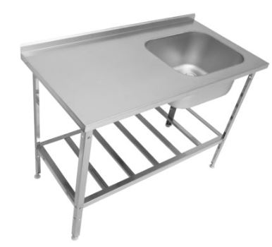 Ванна моечная цельнотянутая с рабочей поверхностью HESSEN ВЦСП 12/6 (нерж)