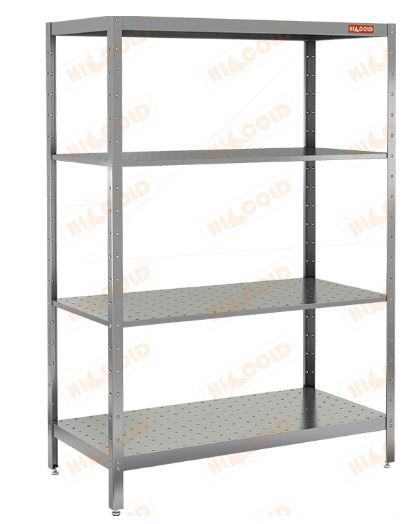 Стеллаж нержавеющий кухонный перфорированный HICOLD НСК-12/4 П