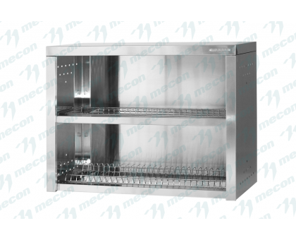 Полка навесная закрытая ПНЗн - 1000*400*600 "Norma Inox", двери распашные; сетки "стаканы" - 1 шт.