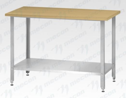 Стол кондитерский СПРн - 1500*800*860 "Norma Ral" (полка сплошная, ножка угловая)