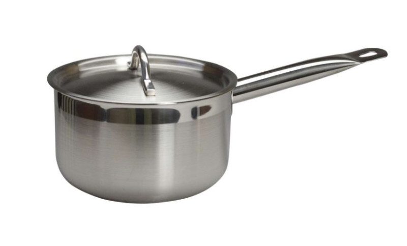 Сотейник 2,6 л. нерж. d=19,5 см. h=11 см. с крышк. тройное дно (индукция) MGsteel /1/4/