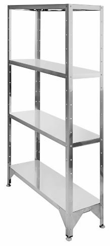 Стеллаж со сплошными полками HESSEN С-1,8X8X4/4 каркас оц