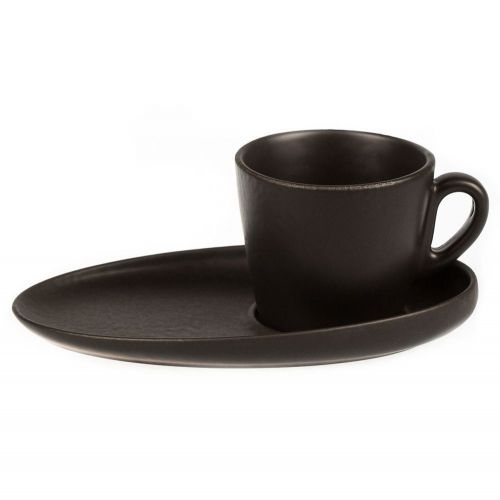 Чашка с блюдцем Black Raw Steller Espresso 100 мл, P.L. Proff Cuisine