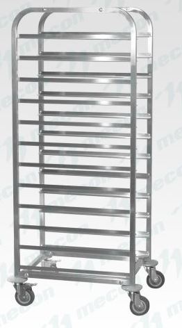 Тележка-шпилька ТШПп - 510*380*1800 "Profi Inox", 12 уровней подносов 400-450*360