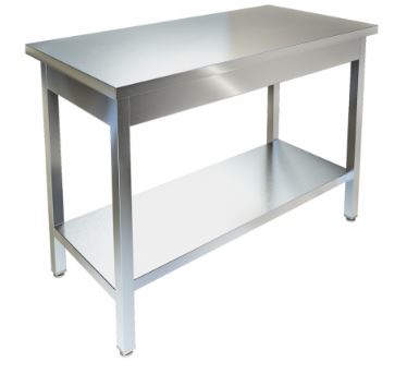 Стол универсальный Luxstahl СПУ-12/7 со сплошной полкой нерж
