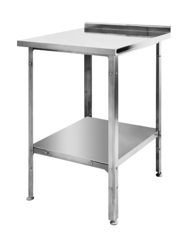 Стол пристенный с полкой сплошной HESSEN СП 12×6 нерж