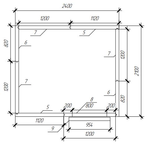 Камера холодильная INTERCOLD КХН-9,99 (2100x2400x2460) 80 мм