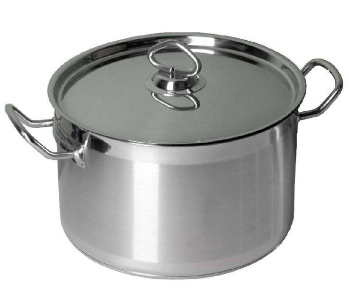 Кастрюля 9,0 л. нерж. d=27,5 см. h=17 см. тройное дно с крышк. (индукция) MGsteel /1/