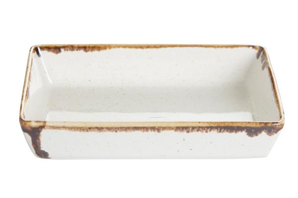 Тарелка прямоугольная 16 см фарфор цвет желтый Seasons