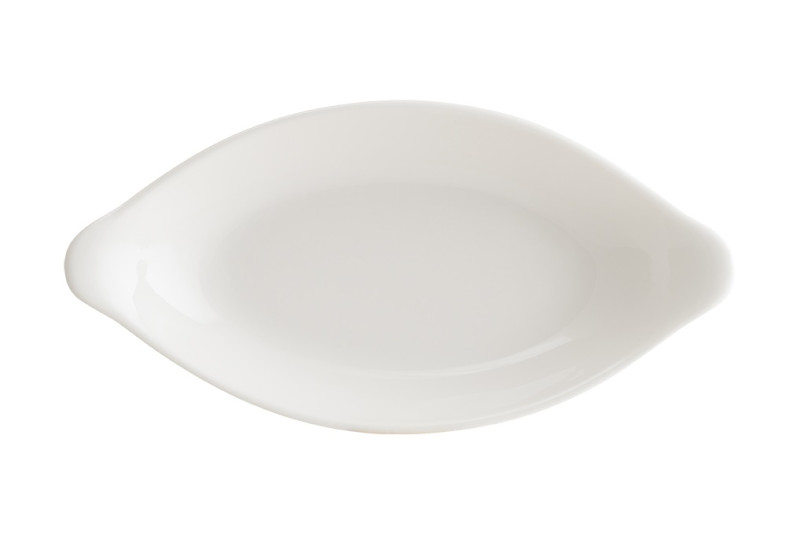 Блюдо для запекания и подачи 180*90 мм. 150 мл. овальное с ушками Белый,форма Оптива 2 Чойс Bonna /1