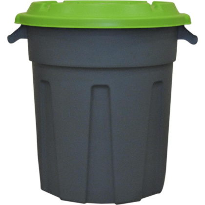 Бак 80л полипропилен d=57,3см h=67,5см с крышкой для пищевых продуктов серый [SC6180, ING6180-НК]