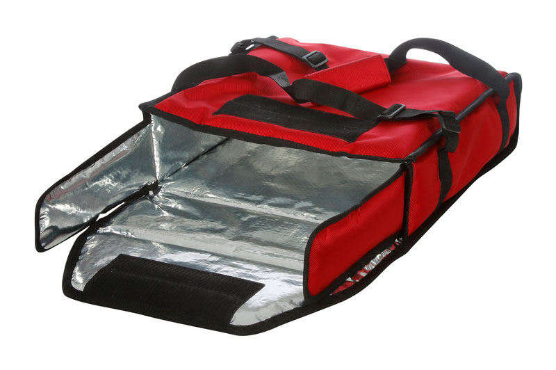 Термосумка 350х350х100 фольгированная красная