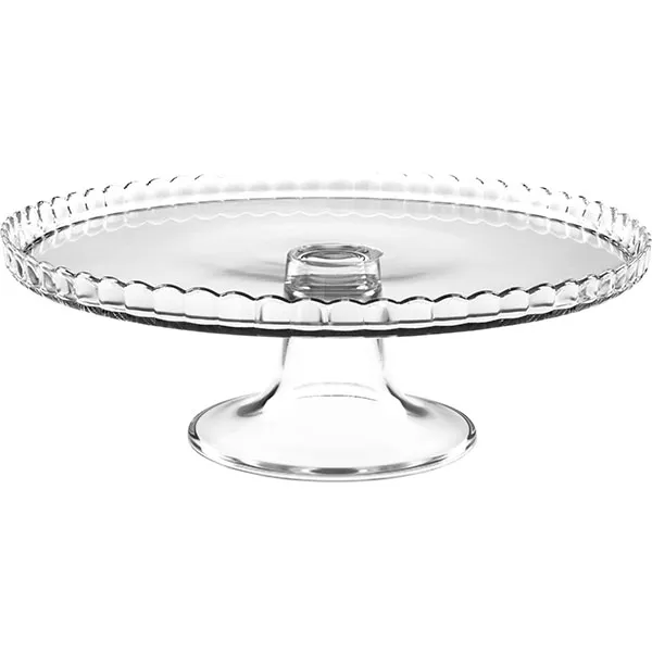 Подставка д/торта (бортик вверх) «Патиссери»; стекло; D=28,H=9см; прозр.