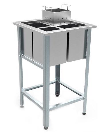 Ванна моечная для яиц КОБОР ВМЯ/1-53/53/430