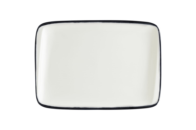 Блюдо прямоуг. 230*160 мм. Линеа Черный, форма Мув Bonna /1/12/1128/