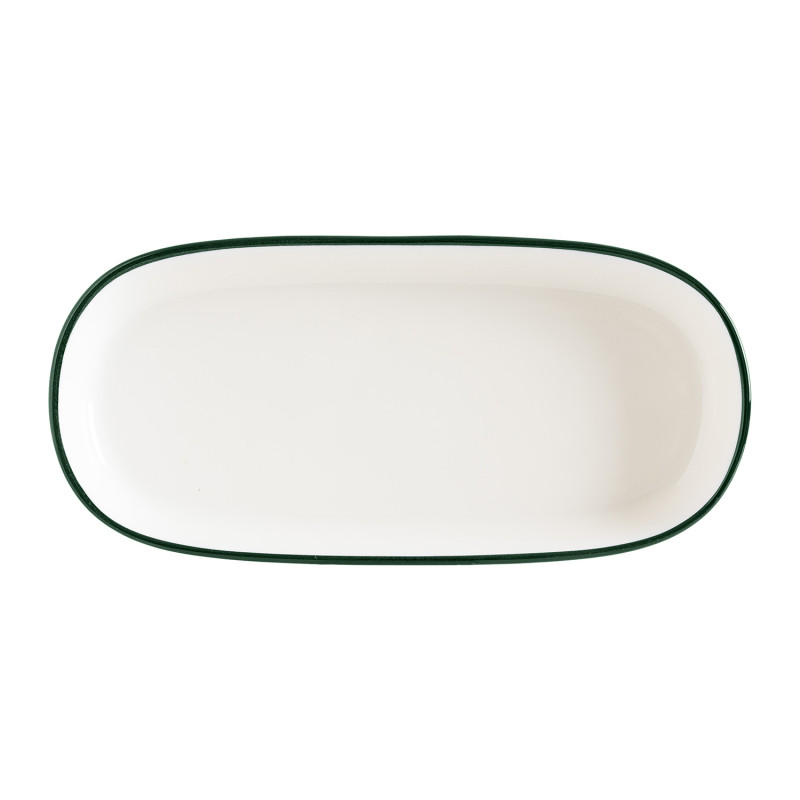 Блюдо овальное 240*140 мм. Линеа Зеленый, форма Гурмэ Bonna /1/12/828/