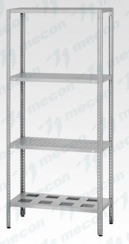 Стеллаж полочный СПЛб - 1200*400*1800 "Base" (полка сплошная 4 шт.) оц