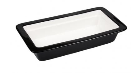Гастроемкость 1/3-65 (32,5*17,6*6,5 см), черный борт, фарфор, P.L. Proff Cuisine