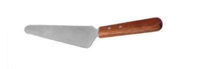 Лопатка 25 см. изогнутая раб. часть 12*4 см. нерж., с дерев. ручкой MGsteel /1/120/