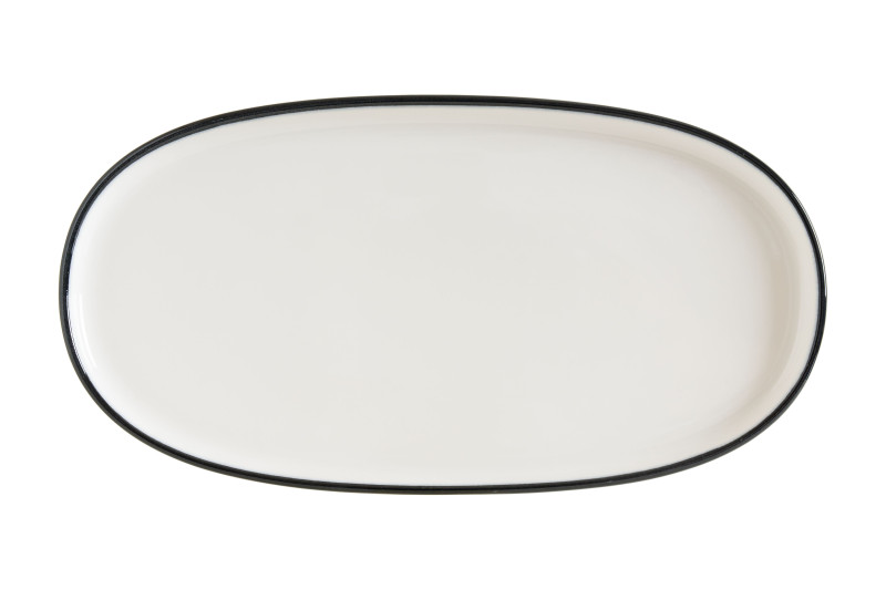 Блюдо овальное 210*100 мм. Линеа Черный, форма Хюгге Bonna /1/12/