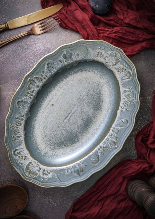 Блюдо овальное 32x24,2 см h 4,7 см, фарфор, Vintage