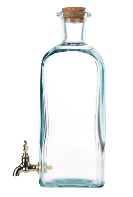 Банка-емкость с краном с пробкой; стекло; 2л; H=29см