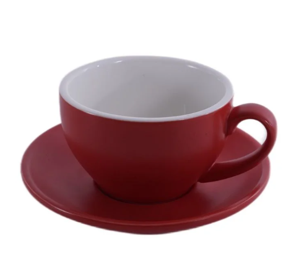 Кофейно-чайная пара Barista (Бариста) 250 мл,красный-матовый цвет, P.L.