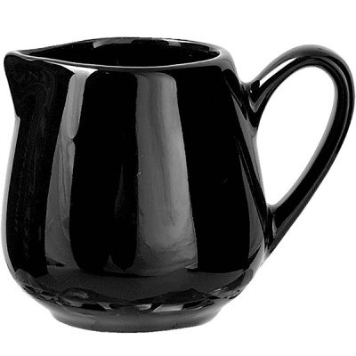 Молочник «Кунстверк»; фарфор; 90мл; D=40, H=60, L=85, B=40мм; черный
