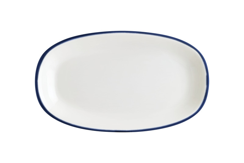 Блюдо овальное 240*140 мм. Линеа Синий, форма Гурмэ Bonna /1/12/1164/