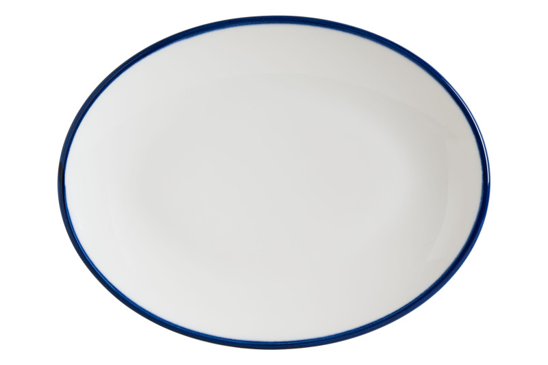 Блюдо овальное 250*190 мм. Линеа Синий, форма Мув Bonna /1/12/960/ ТП