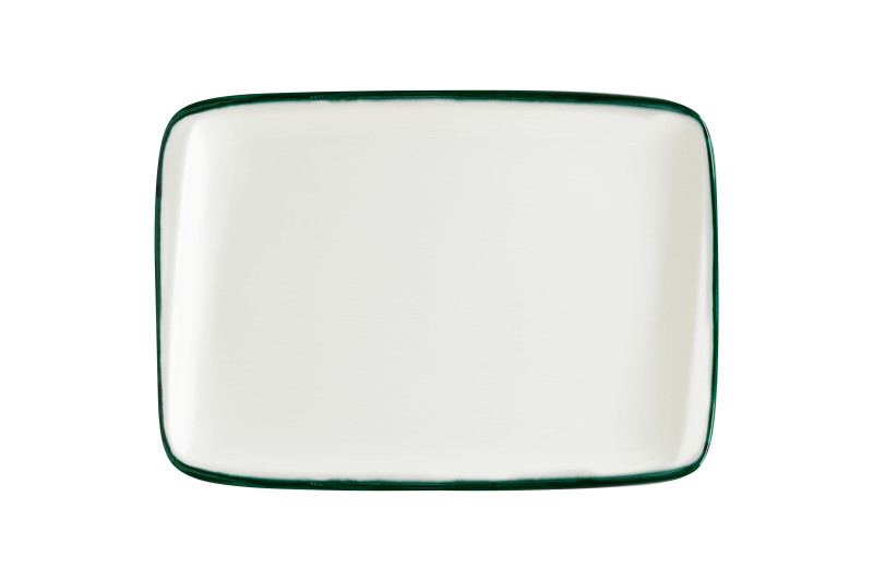 Блюдо прямоуг. 230*160 мм. Линеа Зеленый, форма Мув Bonna/1/12/1260/