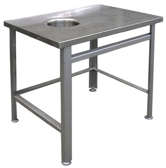 Стол для сбора отходов HESSEN СПОО 6/6 оц островной (отверстие в центре)