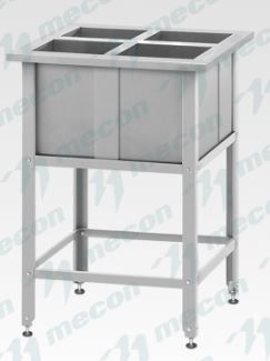 Ванна моечная для обработки яиц ВМСн - 530*530*860 "Norma Inox", 4 м/о 190*200*300 (ножка угловая)