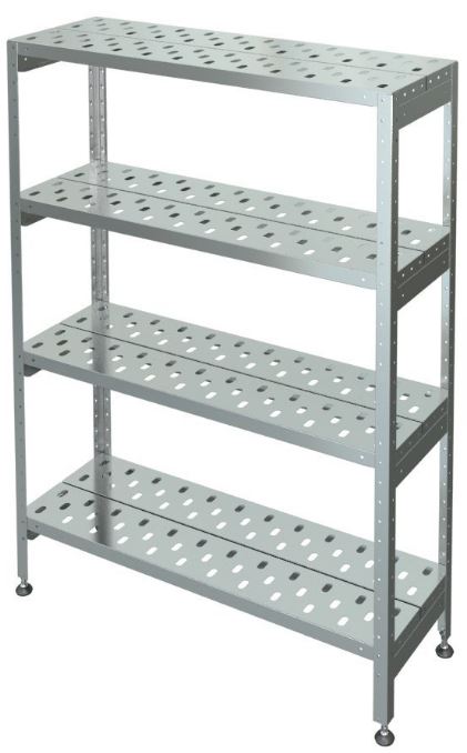 Стеллаж решетчатый 4-х уровневый Марихолодмаш С-4Р-0,5/1,2/1,8