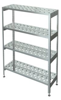 Стеллаж решетчатый 4-х уровневый Марихолодмаш С-4Р-0,5/0,95/1,8