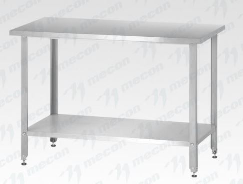 Стол островной MECON СПРн - 900*700*860 "Norma Ral", борт (полка сплошная; ножка угловая)