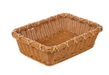 Корзинка пластиковая 300х400х110 мм прямоугольная коричневая [Brown 5500]