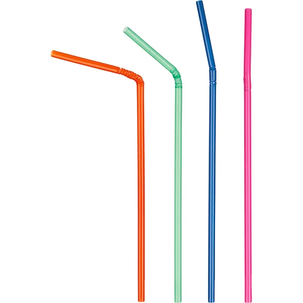 Трубочки со сгибом L=21см [1000шт] D=5,H=480,L=290,B=70мм; разноцветн.