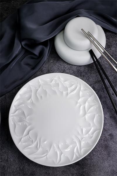 Тарелка мелкая d 20,5 см h 2 см, костяной фарфор, Origami